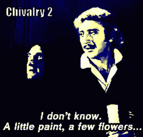 A Poster For Chivalry 2 Shows A Man And Woman GIF
