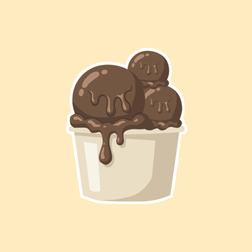 A Poster For Chocolate Ice Cream Day With A Cup Of Ice Cream GIF