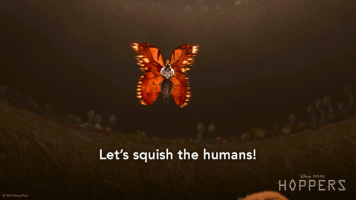 A Poster For Disney Pixar 'S Hoppers Shows A Moth GIF