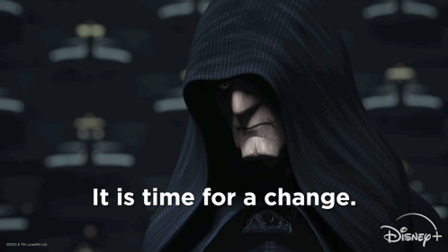 A Poster For Disney + Shows A Man In A Hooded Cloak GIF