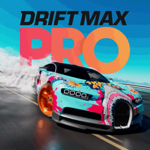 A Poster For Drift Max Pro With A Car On The Road GIF