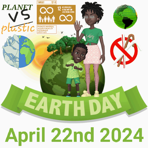 A Poster For Earth Day Which Takes Place On April 22Nd Of 2024 GIF