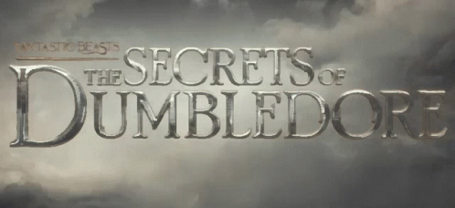 A Poster For Fantastic Beasts Secrets Of Dumbledore Against A Cloudy Sky GIF