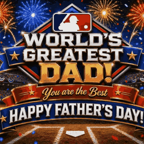 A Poster For Father 'S Day That Says World 'S Greatest Dad You Are The Best GIF