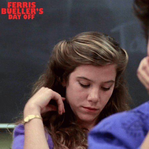A Poster For Ferris Bueller 'S Day Off Shows A Girl GIF