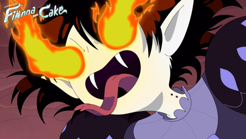 Finna And Cake Cartoon Character Poster GIF