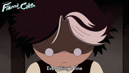 Finn And Cake Poster With Sad Boy GIF