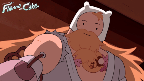 A Poster For Finna And Cake Shows A Cartoon Character GIF