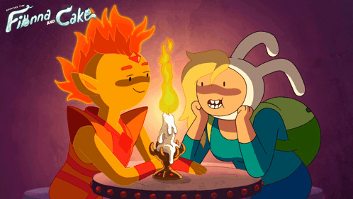 Finn And Cake Characters Poster GIF