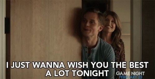 A Poster For Game Night Shows A Man And Woman GIF