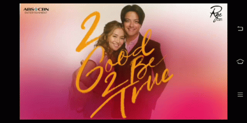 A Poster For Good Or True Shows A Man And Woman Hugging GIF