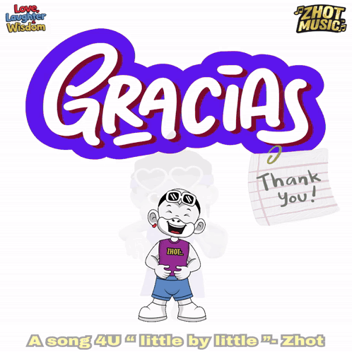 a poster for gracias a song 4u little by little by zhot music