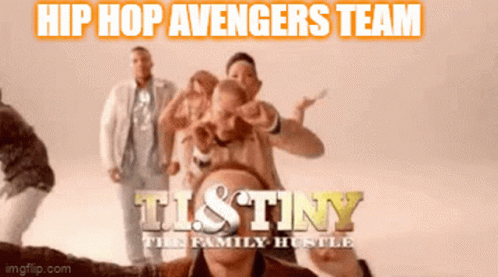 A Poster For Hip Hop Avengers Team Titled Tistiny GIF