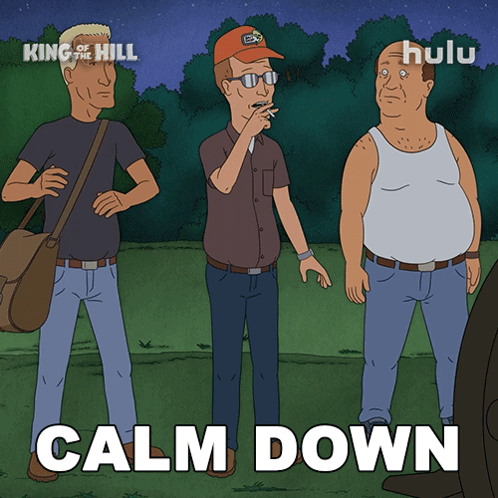 A Poster For King Of The Hill Shows A Man Smoking A Cigarette GIF