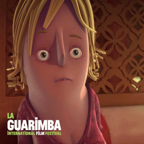 A Poster For La Guarimba International Film Festival Shows A Cartoon Character GIF