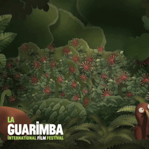 A Poster For La Guarimba International Film Festival Shows A Green Monster GIF