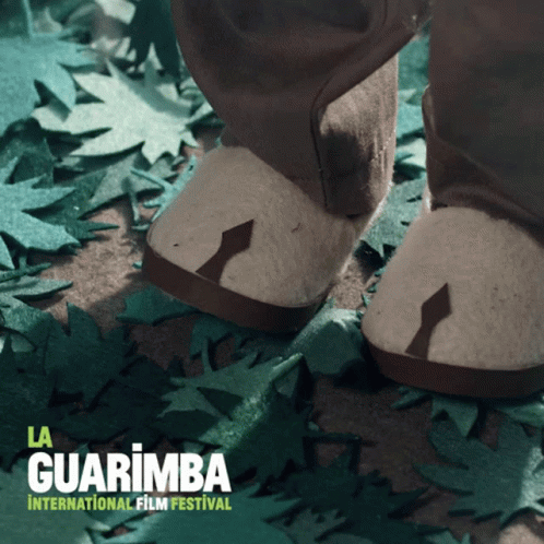 A Poster For La Guarimba International Film Festival Shows A Pair Of Shoes GIF