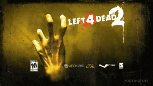 A Poster For Left 4 Dead 2 Shows A Zombie Hand GIF