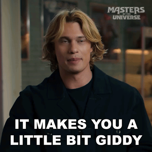 A Poster For Masters Of The Universe Shows A Man In A Black Jacket GIF
