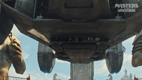 A Poster For Masters Of The Universe Shows A Spaceship GIF