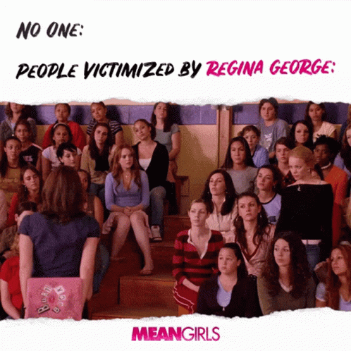 A Poster For Meangirls Shows A Group Of People GIF