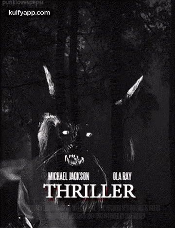 A Poster For Michael Jackson 'S Thriller Starring Ola Ray GIF