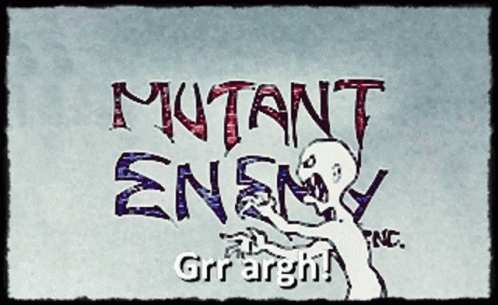A Poster For Mutant Enemy Inc. With A Ghost GIF