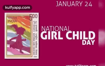 A Poster For National Girl Child Day On January 24Th GIF