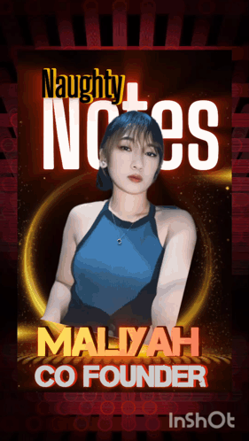 A Poster For Naughty Notes Features A Woman In A Blue Top GIF