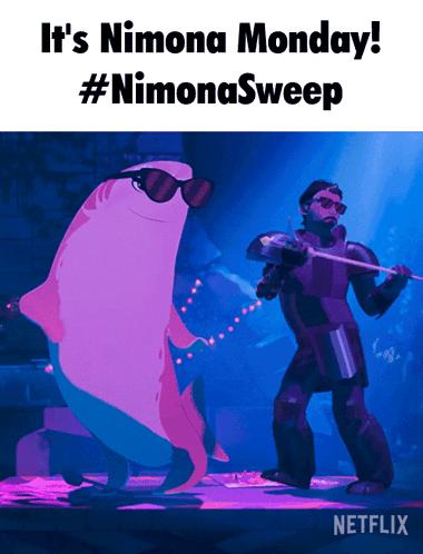 A Poster For Netflix Shows A Shark And A Knight GIF