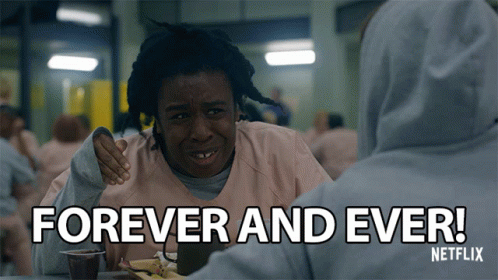 A Poster For Netflix Shows A Woman Crying And The Words Forever And Ever GIF