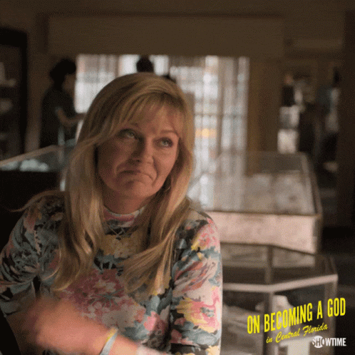 A Poster For On Becoming A God In Central Florida On Showtime GIF