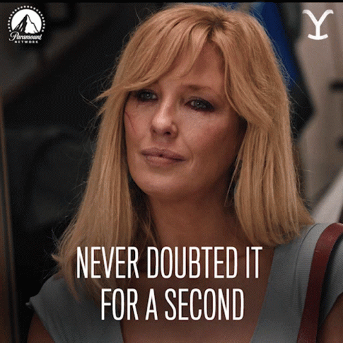 A Poster For Paramount Network Shows A Woman With Blonde Hair GIF