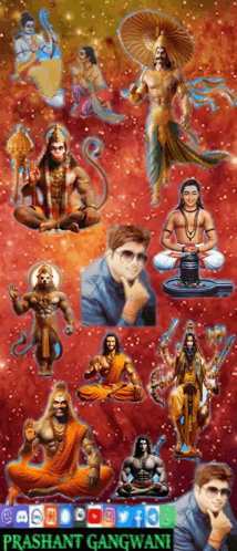 A Poster For Prashant Gangwani Shows A Man In A Blue Shirt GIF