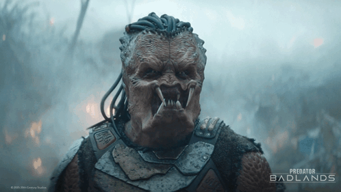 A Poster For Predator Badlands Shows A Monster GIF
