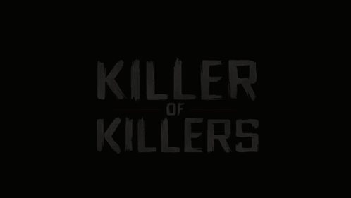 A Poster For Predator Killer Of Killers Shows A Black Background GIF