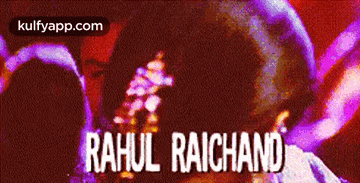 A Poster For Rahul Raichand Shows A Man In A Dark Room GIF