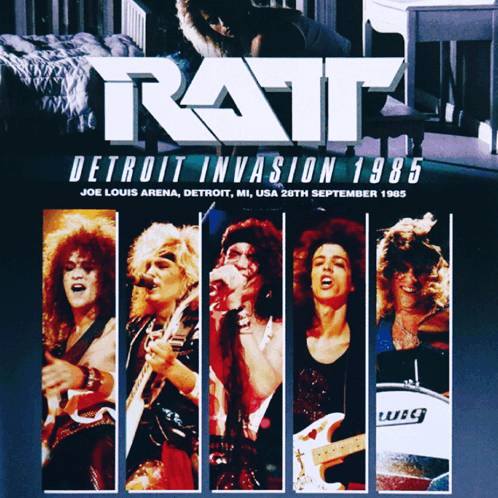 Rat Detroit Invasion 1985 Band On Stage Poster GIF