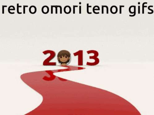 Retro Omori Gifs Red Swirl Poster GIF