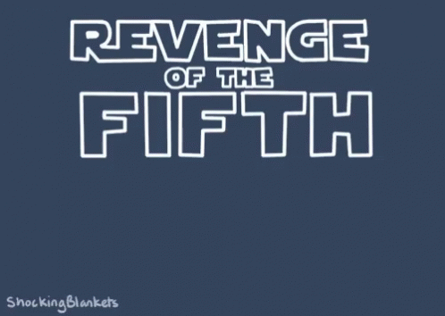 A Poster For Revenge Of The Fifth With A Death Star GIF