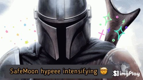 A Poster For Safemoon Hypeee Intensifying With A Picture Of A Knight GIF