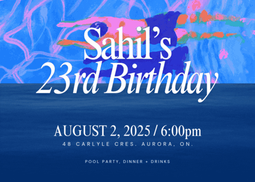 a poster for sahi 's 23rd birthday on august 2