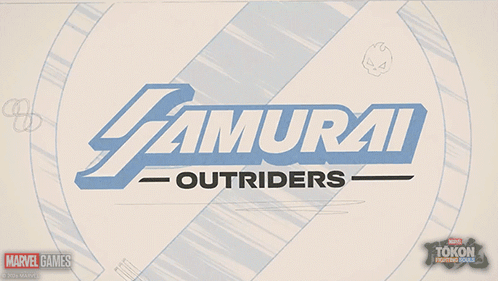 A Poster For Samurai Outriders Shows Ghost Rider And Deadpool On It GIF