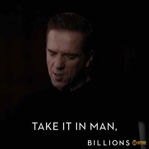 a poster for showtime 's billions shows a man in a dark room