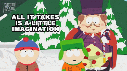 A Poster For South Park Shows A Man In A Top Hat GIF