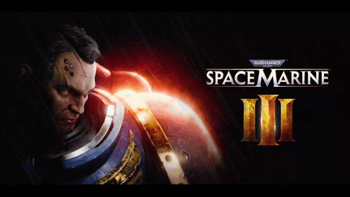 A Poster For Space Marine Iii With A Man In A Space Suit GIF