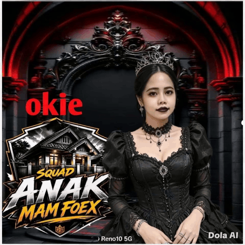 A Poster For Squad Anak Mam Foex Shows A Woman Wearing A Tiara GIF