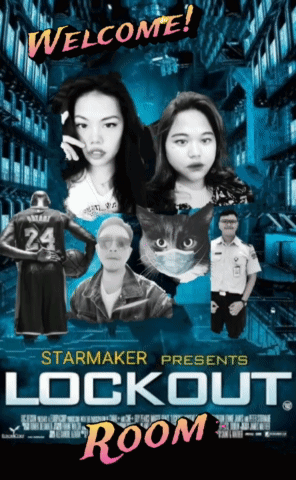 A Poster For Starmaker Presents Lockout Room With A Collage Of People GIF