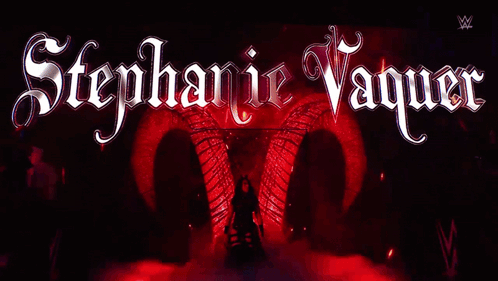 A Poster For Stephanie Vaquer Shows A Woman Walking Through A Dark Tunnel GIF