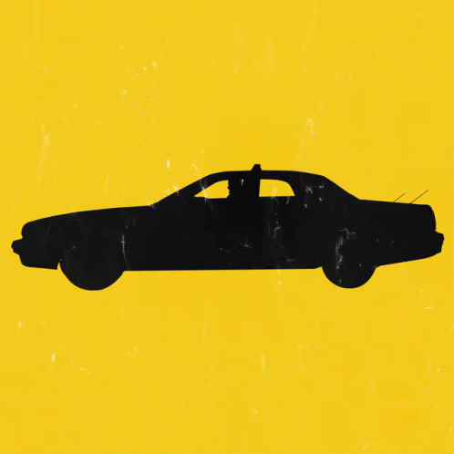 A Poster For Taxi Work Shows A Silhouette Of A Taxi GIF